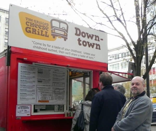 Grilled cheese food in Portland