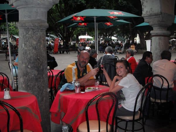 Sitting in one of the restaurants beside the Zocalo is a great way to experience Oaxaca