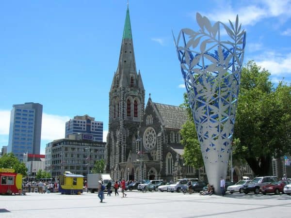 cathedral square in christchurch