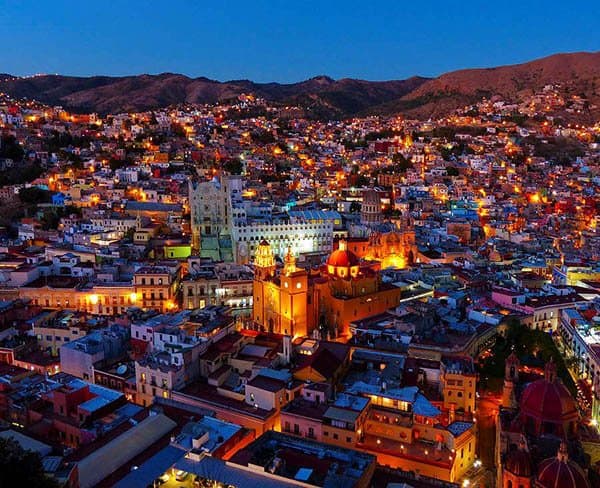 Gunajuato is one of the most photographed towns in Mexico and famous for its colourful streets