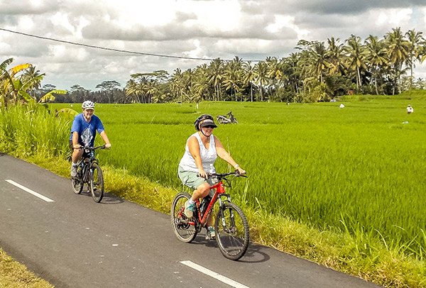 One of the highlights of our Bali trip was riding our eBikes through the rice fields of Ubud