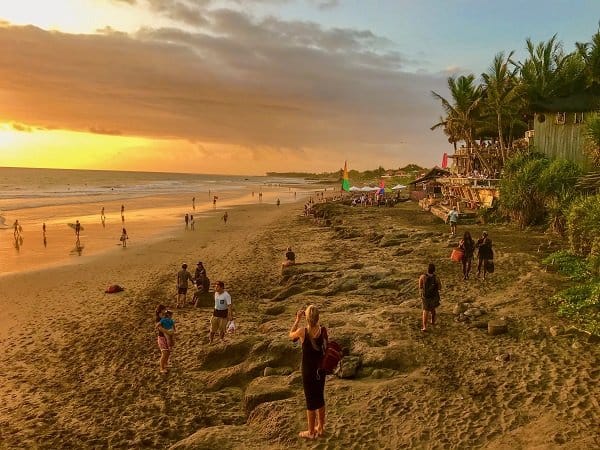 Canggu beach is not only popular with surfers but hipsters and anyone else looking for a slower pace and great food