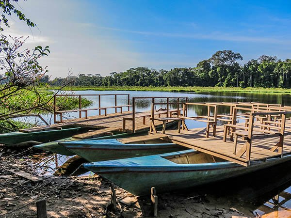 Our luxury fishing boat for a day on Tambopata River