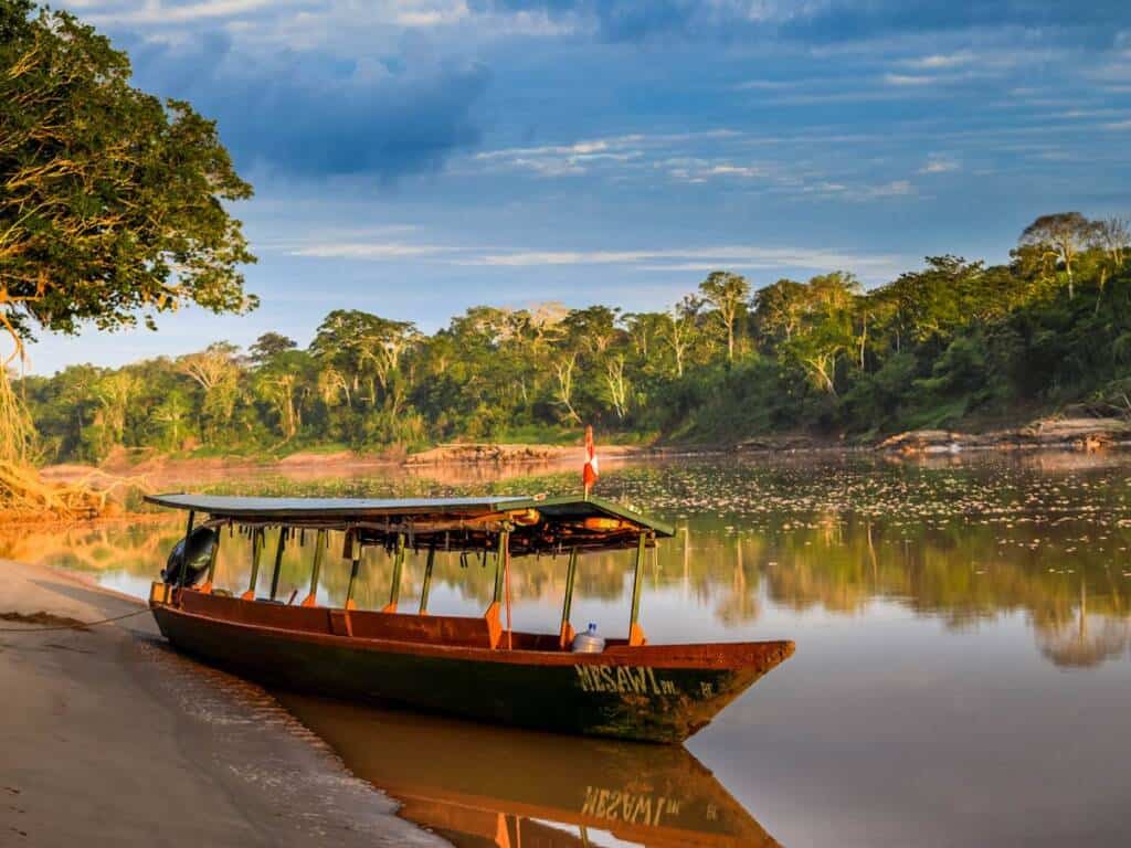 A quite morning on the river's edge before heading off on another day of adventure.