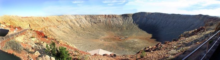 Meteor Crater in Arizona is an eye opening example of the power of objects hurtling through space.