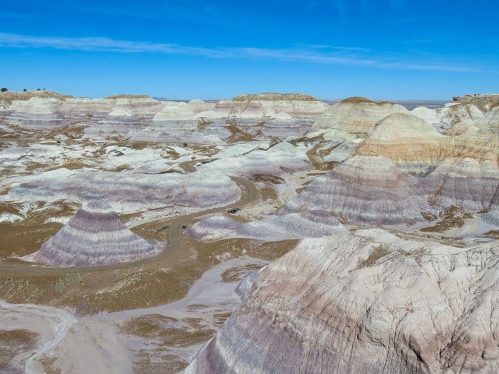 It is hard to believe the variety of landscapes on show at Petrified Forest National Park.