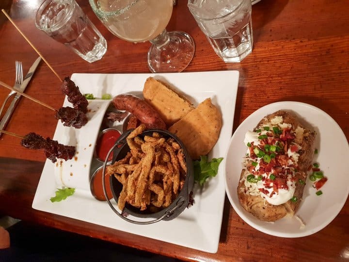 Rattlesnake, buffalo and cactus at the Cowboy Club Sedona