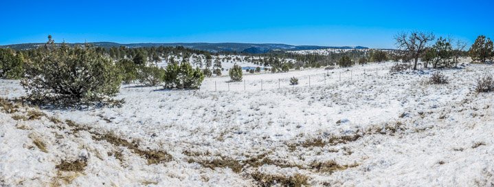 Snow was a great surprise driving north to Sedona