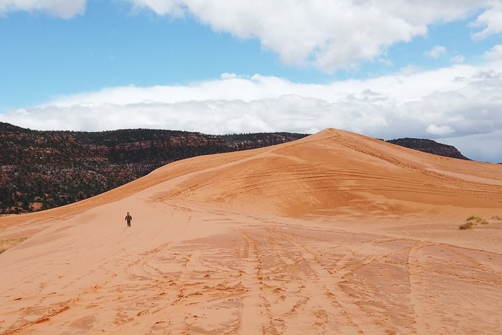 an afternoon at Coral Pink Sand Dunes is one of the most fun things to do in Kanab