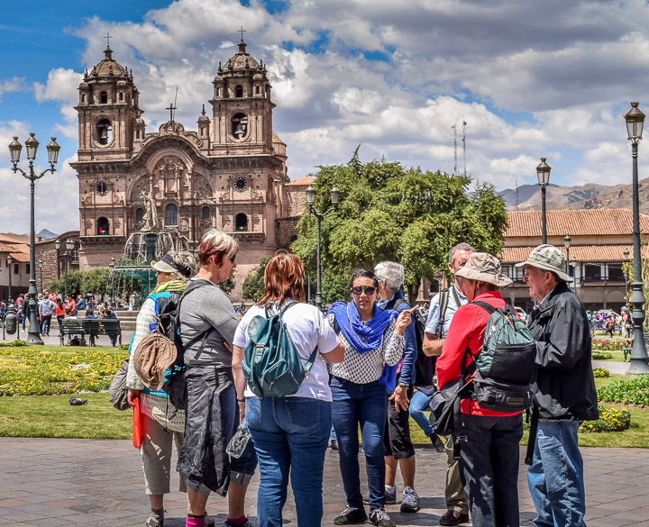 Tour Director Vanessa giving us a history lesson in Cusco
