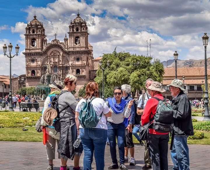 Tour Director Vanessa giving us a history lesson in Cusco