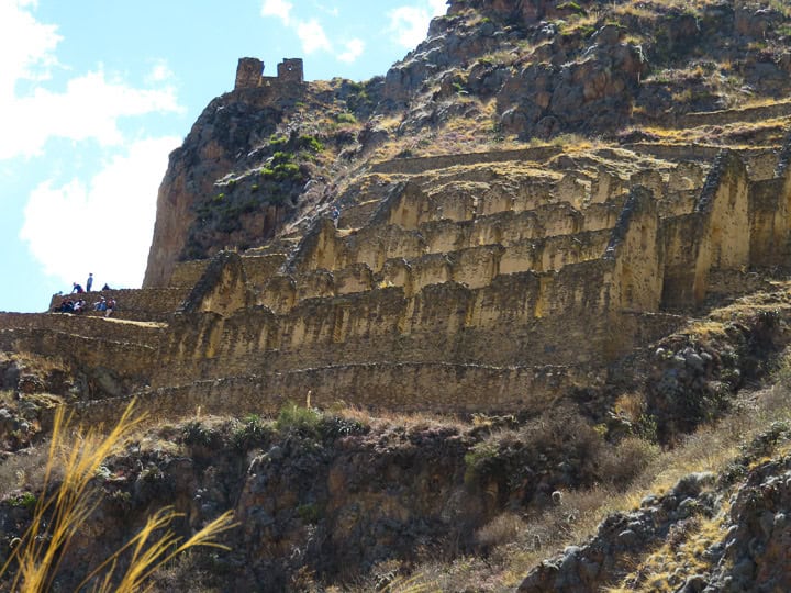 The ruins of the Inca granary at Ollantaytambo shows the ingenuity of their civilisation