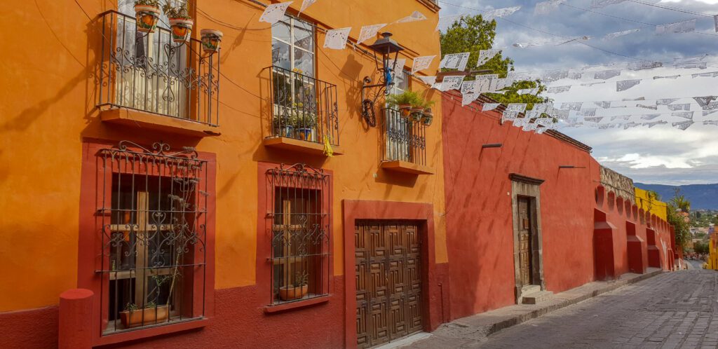 Earth tones, wrought iron, and potted plants make San Miguel a unique and beautiful town.