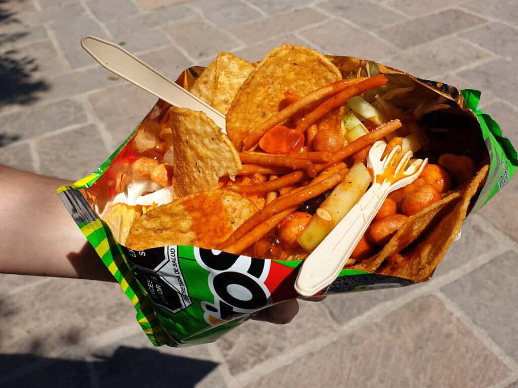 Tostilocos and Dorilocos are a Mexican street snack that sounds weird but tastes amazing.