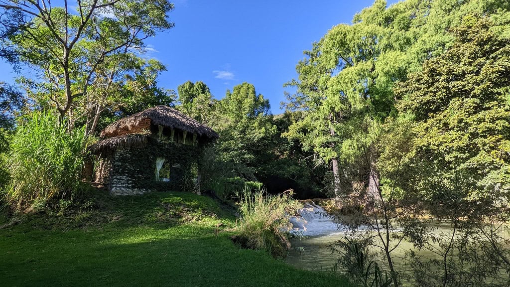 the waterfall cabin at Canto el Agua Ecoresort in Chiapas