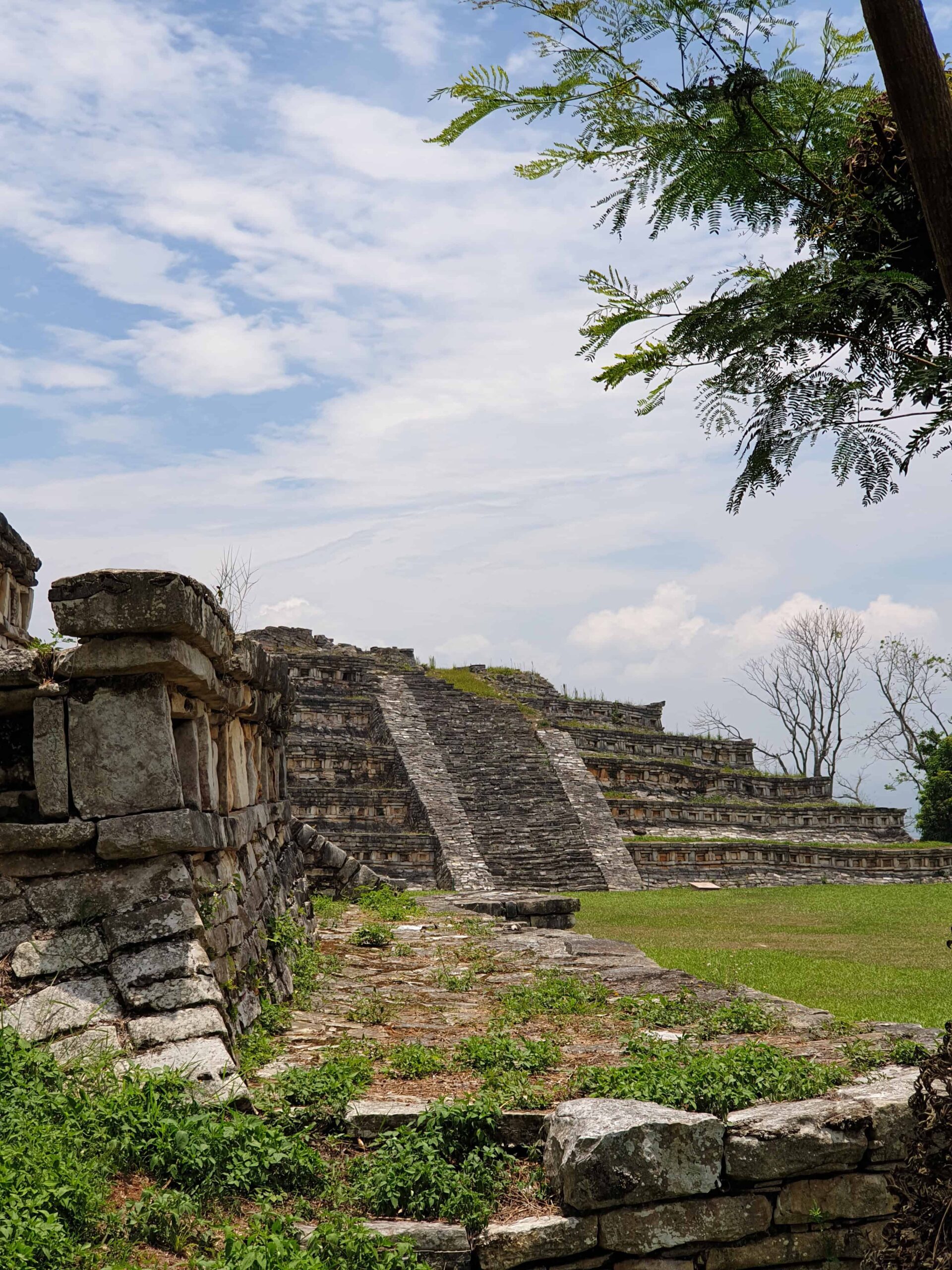 Mexico road trip Pyramid at Yohualichan archaeological site