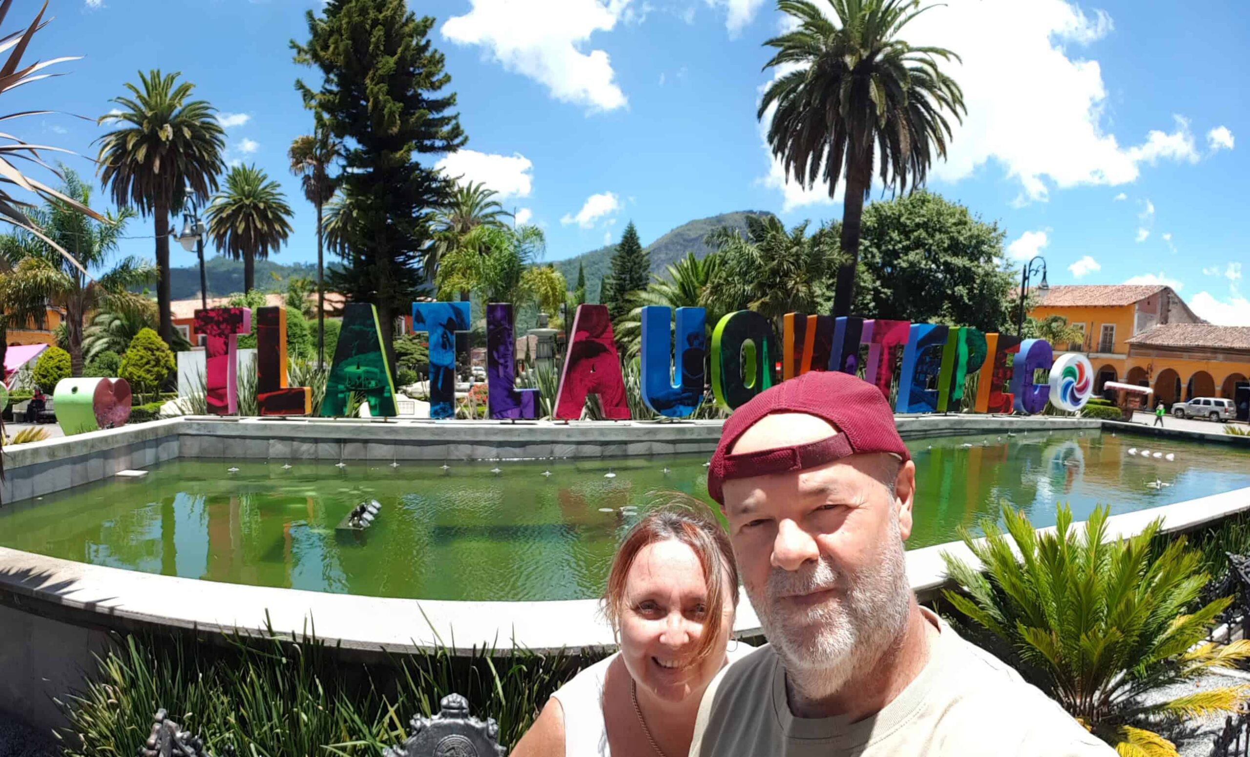 Mexico road trip selfie couple