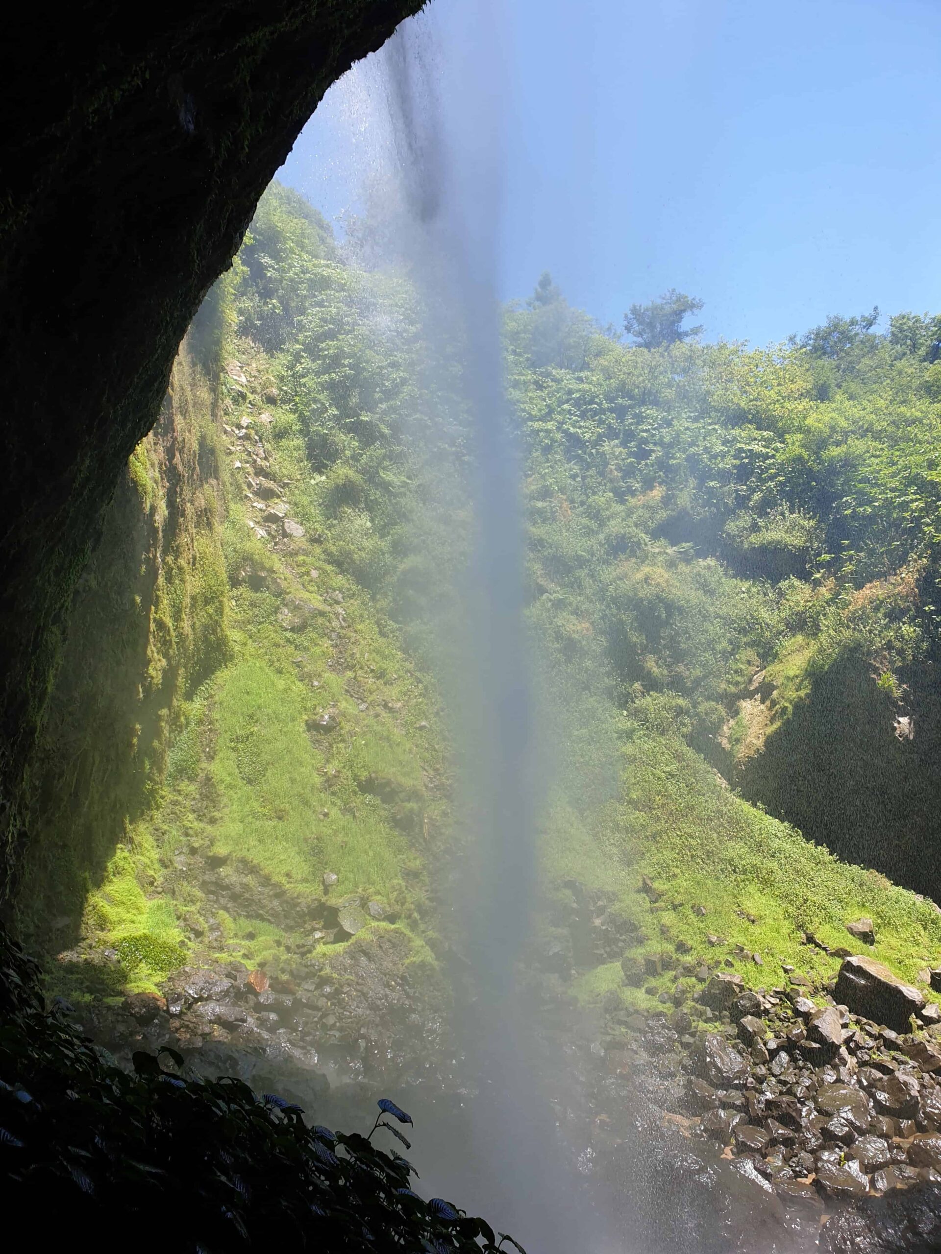 Behind the water at Cascada Puxtla