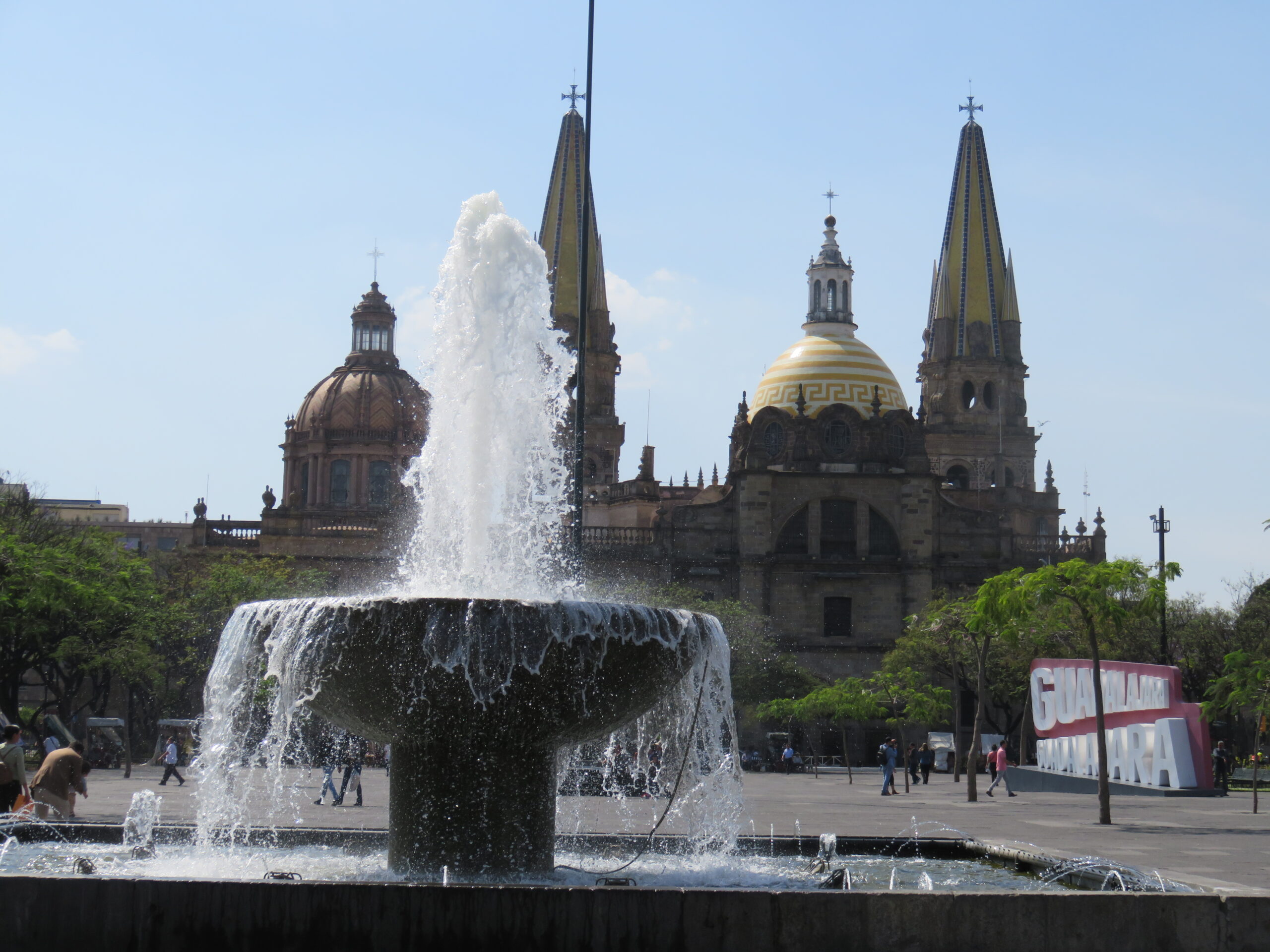 the main plaza of Guadalajara