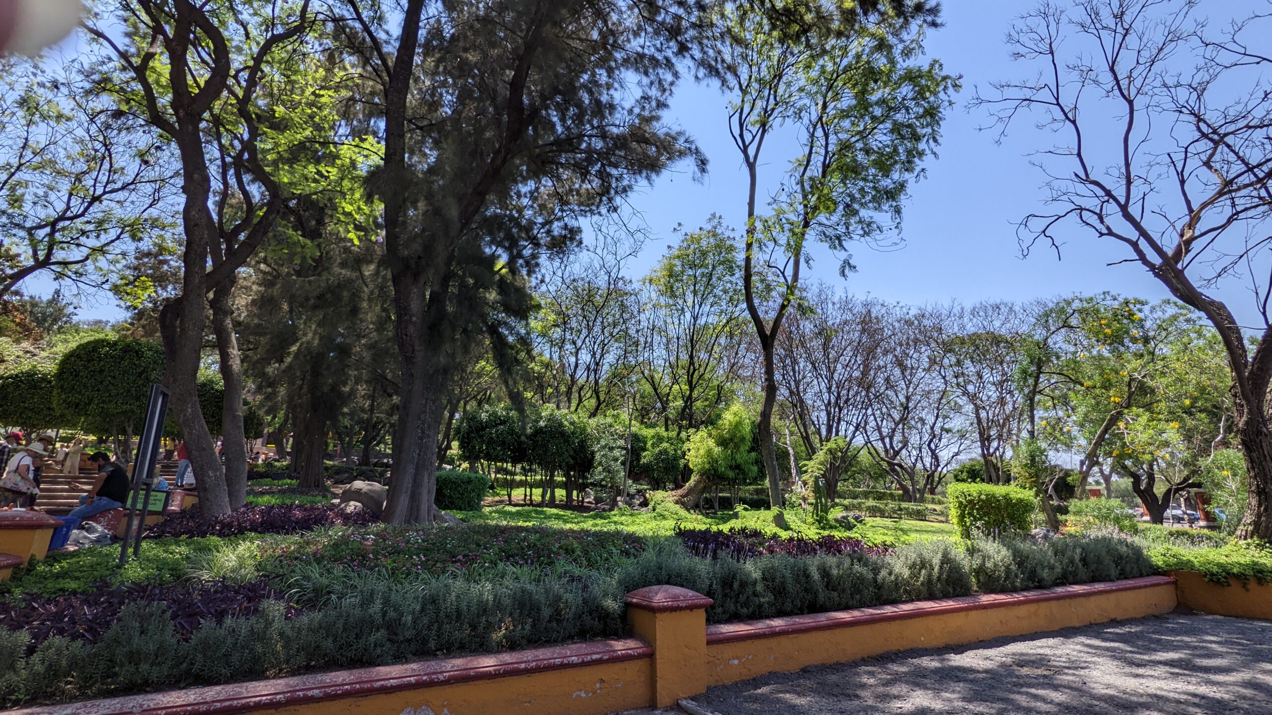 a view of one of the many parks in santiago de queretaro