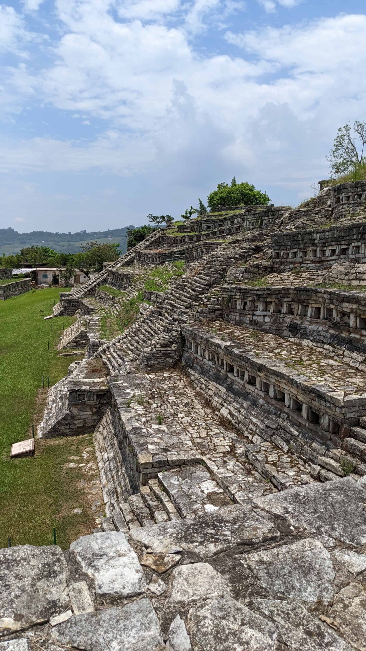 Main buildings at Yohualichan archaeological site