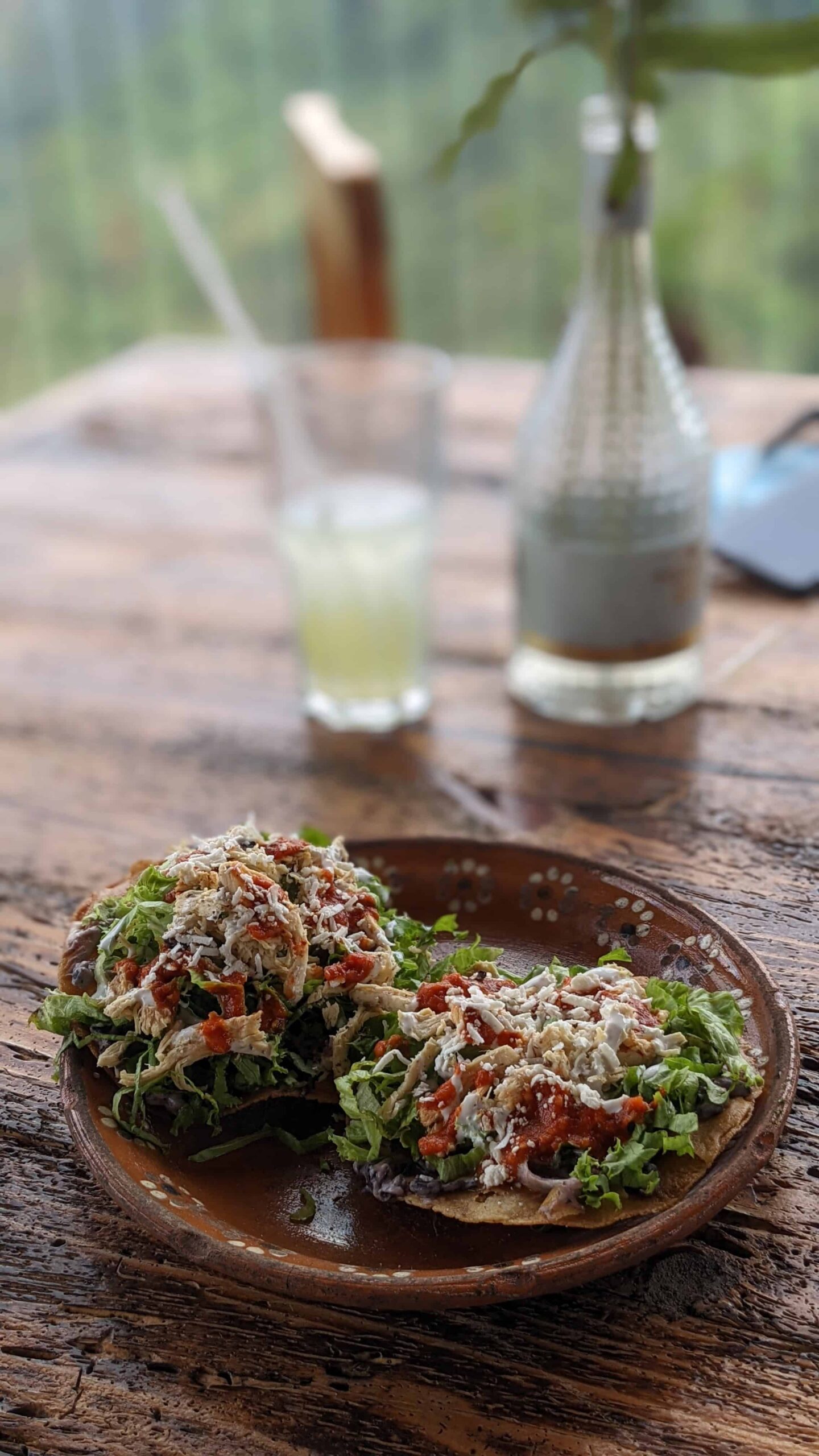 Delicious tostadas at Balcón de Asís Cuetzalan