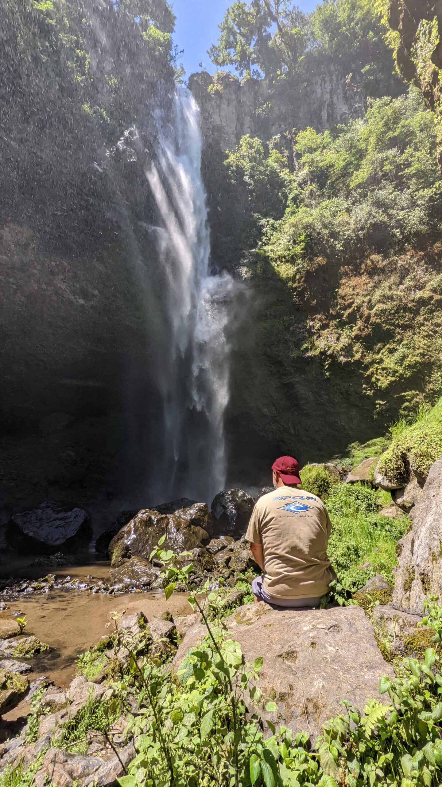 Taking in the scenery at Cascada Puxtla