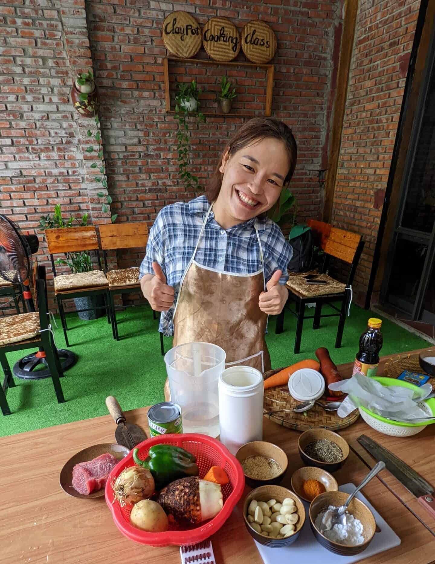 Trang Le, chef, owner and cooking class teacher at Claypot in Hoi An
