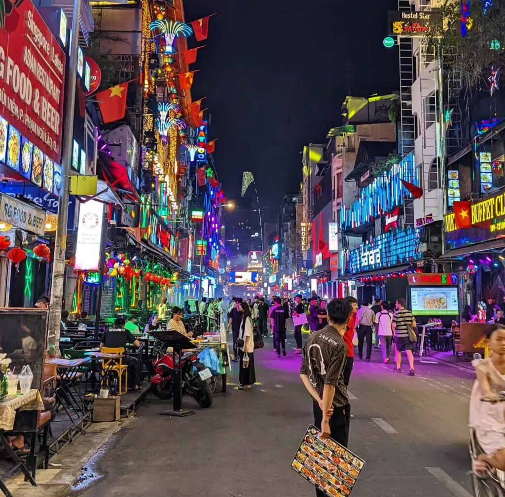 Pedestrian street at the Hanoi night market