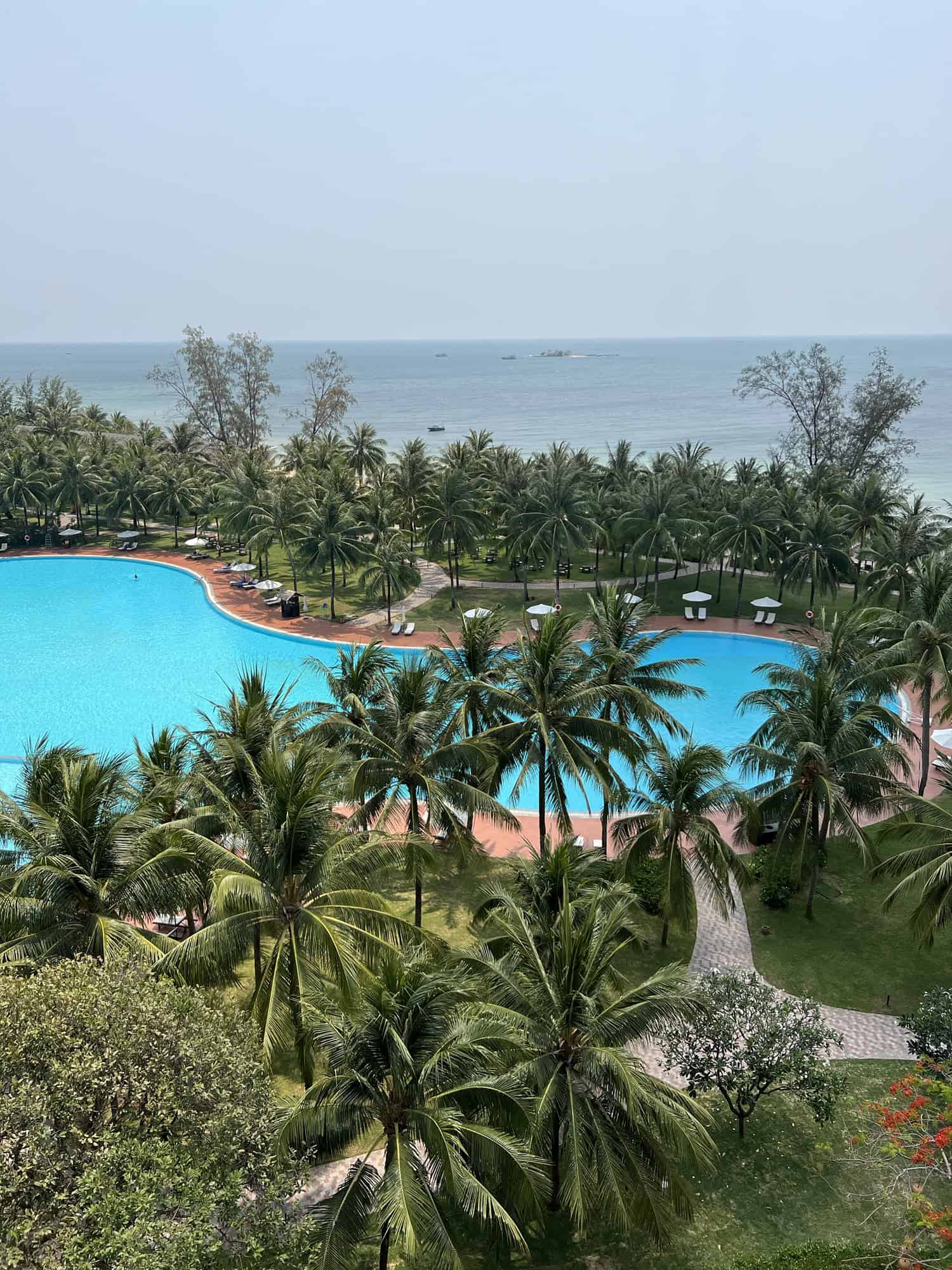 ocean view from a balcony at the VinPearl Resort & Spa Phu Quoc