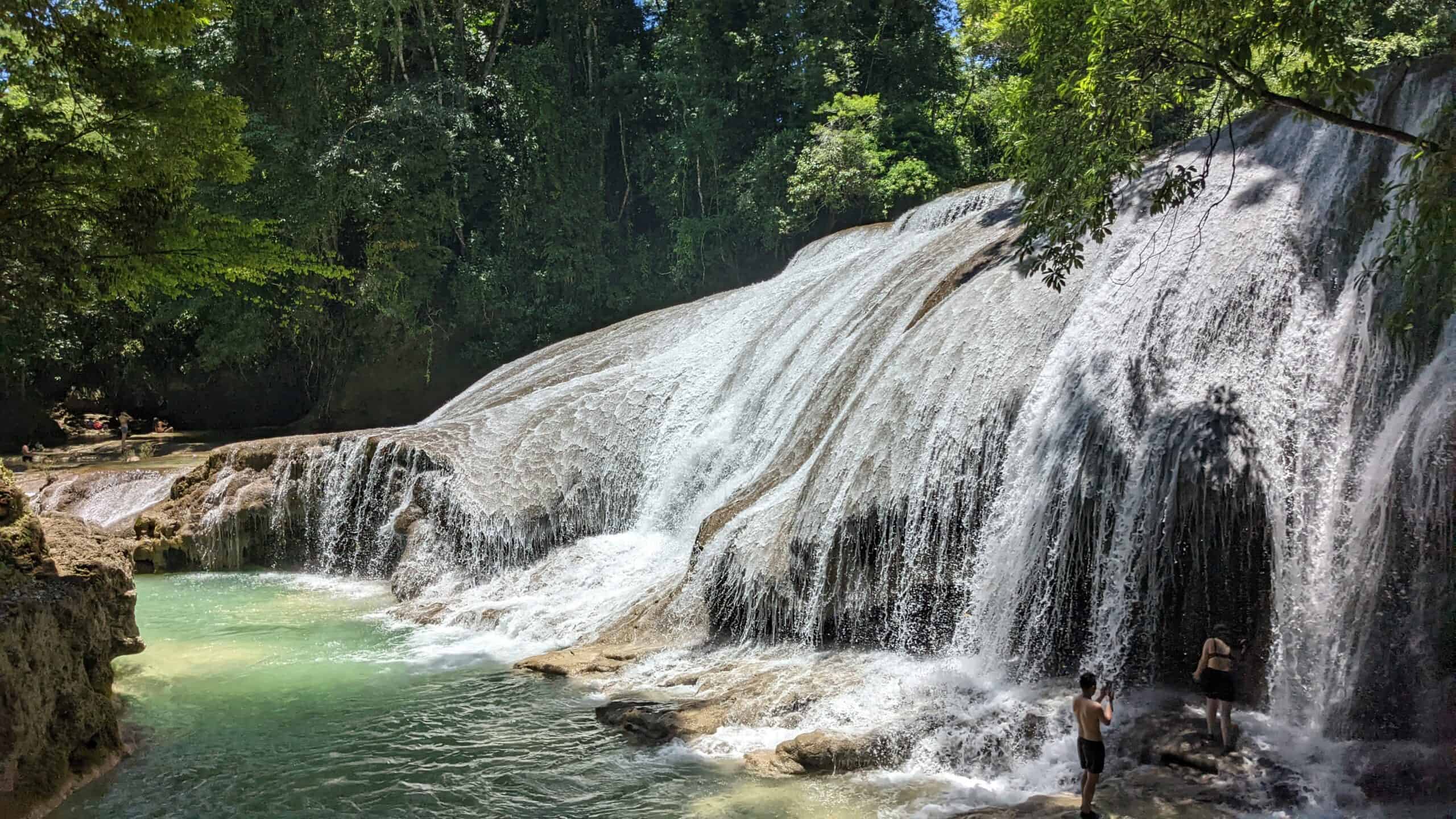 one of the many waterfalls at Cascadas Roberto Barrios in Chiapas