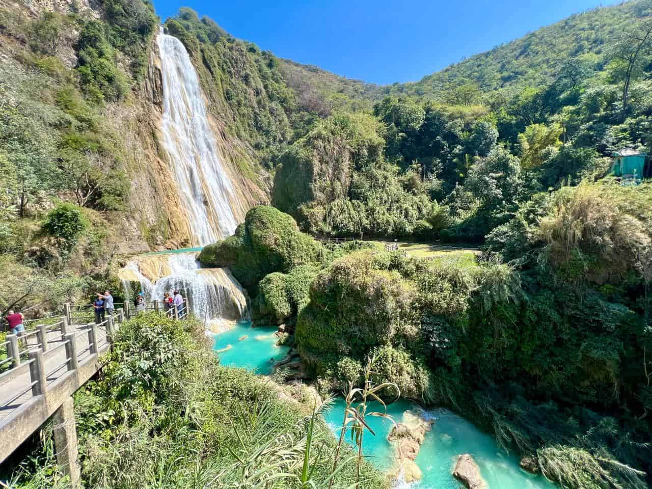 part of the waterfall complex at El Chiflon in Chiapas, Mexico